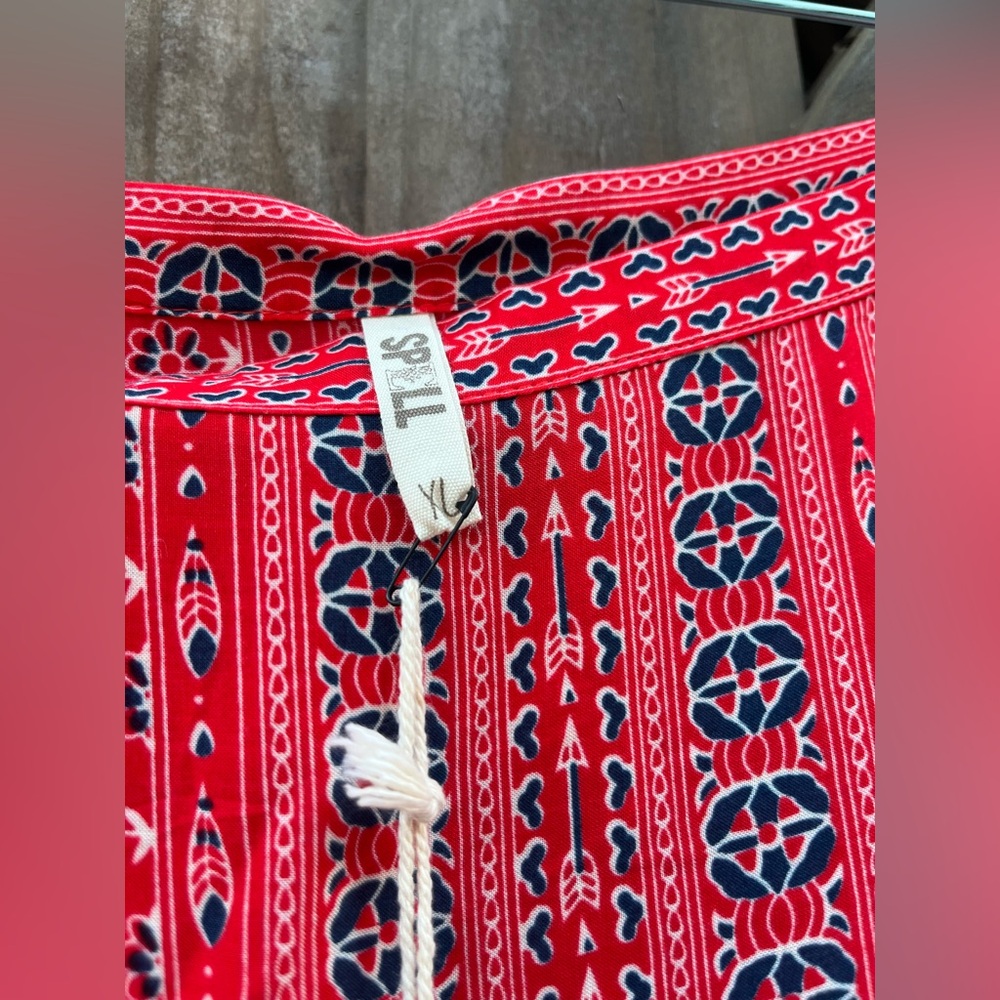 Reserved ❤❤Spell Gypsiana Red NWT Maxi split skirt SZ XL ❤ - Picture 10 of 15